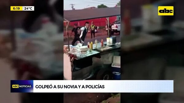 Golpeó a su novia y a policías, pero fue liberado - ABC Noticias - ABC Color