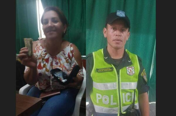 Honestidad: Policía encontró dineral, buscó a la dueña y se lo devolvió