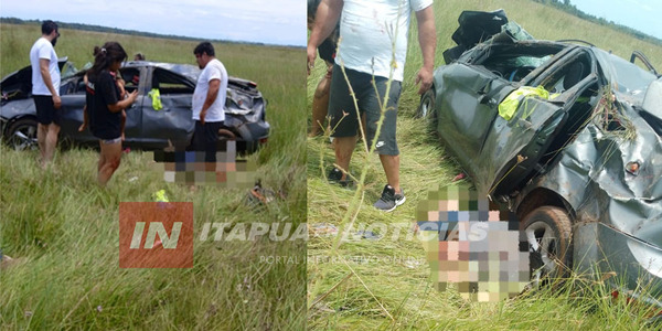 CONDUCTOR PERDIÓ EL CONTROL DE SU VEHÍCULO Y UN OCUPANTE PERDIÓ LA VIDA - Itapúa Noticias