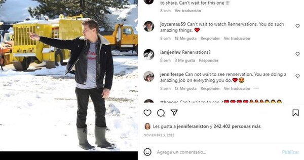 Actor Jeremy Ranner está en cuidados intensivos tras cirugía