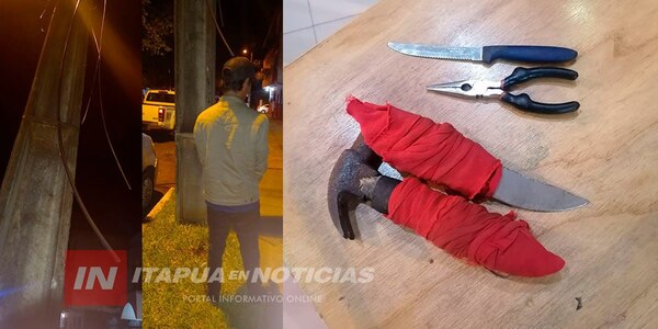 NUEVA MODALIDAD: HURTAN CABLES DESDE LA COLUMNA DE LA ANDE - Itapúa Noticias