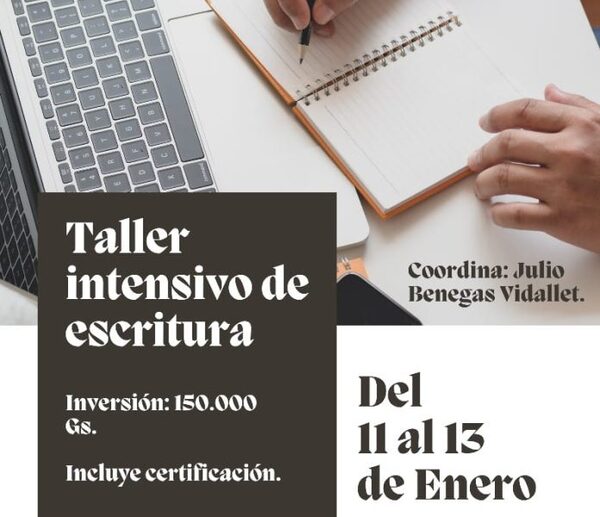 Invitan a participar del taller intensivo de escritura con el escritor Julio Benegas