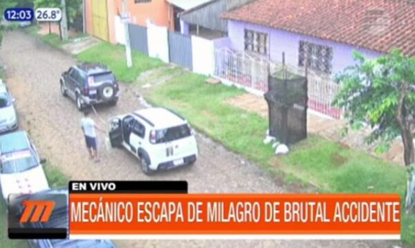 Mecánico se salvó de milagro de brutal accidente | Telefuturo