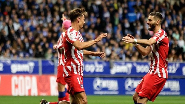 Atlético de Madrid avanza en la Copa del Rey