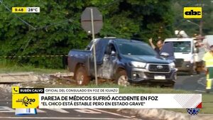 Pareja de médicos sufrió un accidente en Foz - ABC Noticias - ABC Color