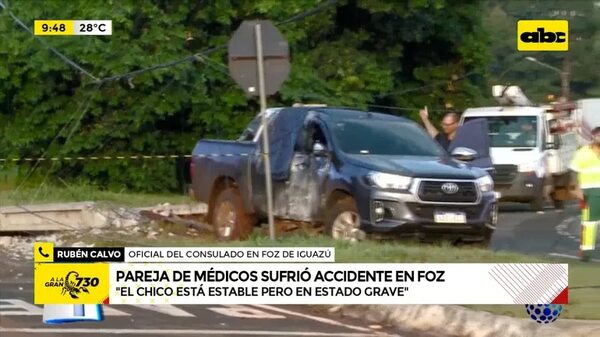 Pareja de médicos sufrió un accidente en Foz - ABC Noticias - ABC Color