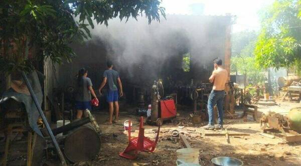 Soldador muere tras explosión de tanque de combustible