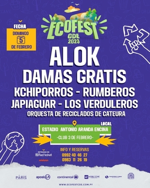 Dan a conocer precios y puntos de ventas de entradas para #ECOFEST CDE - Noticde.com