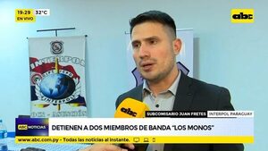 Detienen a dos miembros de banda “los monos” - ABC Noticias - ABC Color