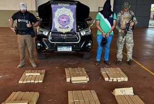 Senad intercepta traslado de droga durante controles en Amambay