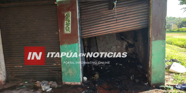 ADICTOS HABRÍAN INCENDIADO UNA CASILLA EN EL CIRCUITO COMERCIAL - Itapúa Noticias