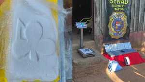 Detectan alijo de cocaína almacenado en vivienda de San Pedro del Paraná, Itapúa.