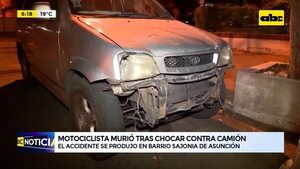 Motociclista murió tras chocar contra camioneta - ABC Noticias - ABC Color