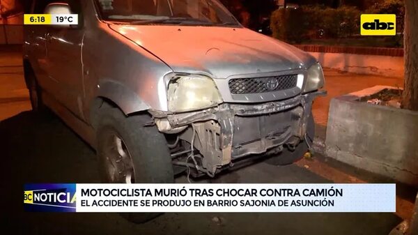 Motociclista murió tras chocar contra camioneta - ABC Noticias - ABC Color