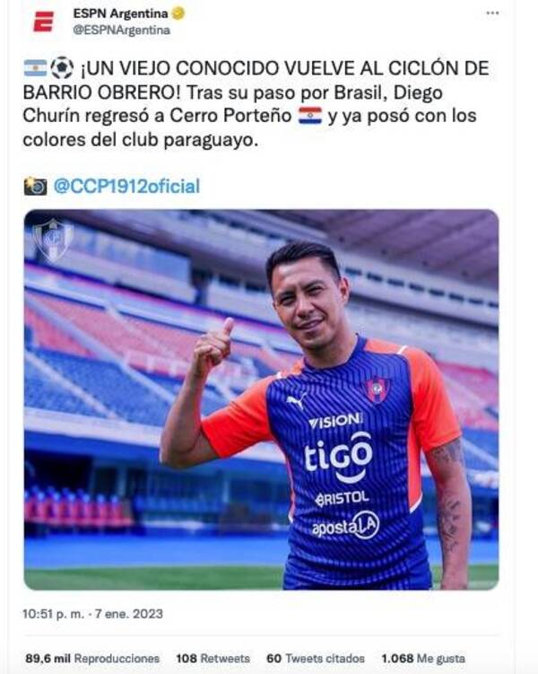¿Mba'e piko? ESPN de ashá confundió a Churin con Pika Lucena