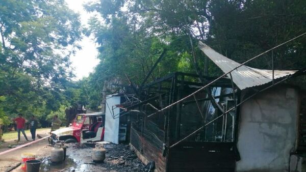 Explosión de garrafa ocasionó incendio en un complejo recreativo
