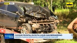 Choque frontal en ruta Luque-San Bernandino - Periodísticamente - ABC Color