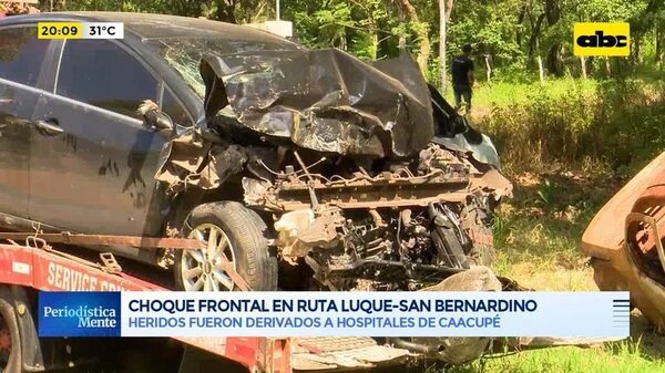 Choque frontal en ruta Luque-San Bernandino - Periodísticamente - ABC Color