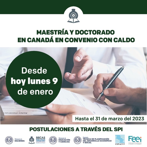 Becal habilita desde hoy postulación a becas de maestrías y doctorados en Canadá - .::Agencia IP::.