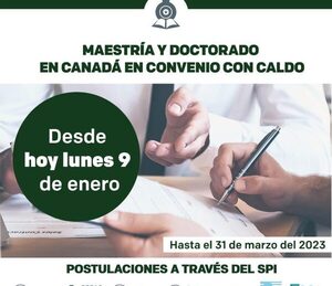 Becal habilita desde hoy postulación a becas de maestrías y doctorados en Canadá