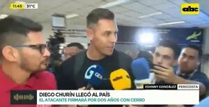Video: Diego Churín, el goleador de Cerro Porteño, llegó al país - Cerro Porteño - ABC Color