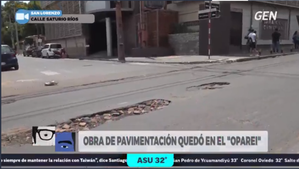 Diario HOY | Obras de pavimentación en San Lorenzo quedaron en el "oparei", denuncian