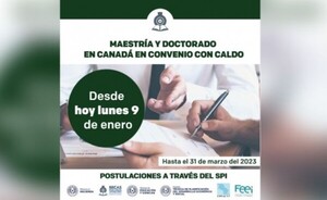 Habilitan postulación a becas de maestrías y doctorados