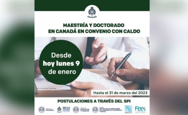 Habilitan postulación a becas de maestrías y doctorados