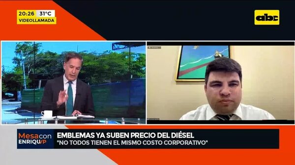 Emblemas ya suben precio del diésel - Mesa de Periodistas - ABC Color