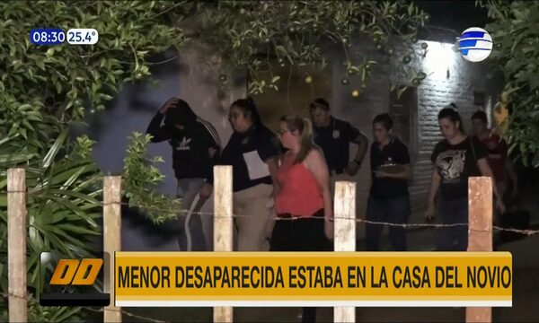 Menor desaparecida estaba en casa del novio | Telefuturo