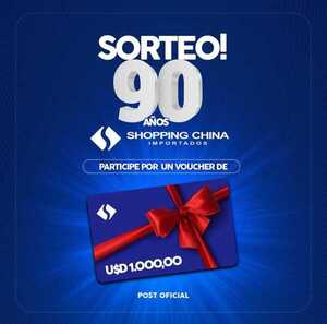 Shopping China cumple 90años y el regalo es para ustedes