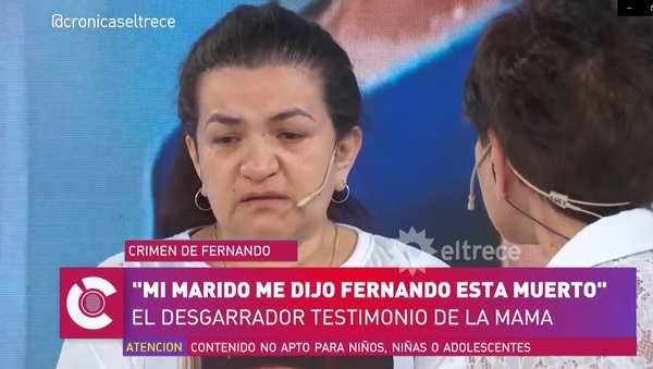 Desgarrador testimonio de la madre de Fernando cuando se enteró de la muerte de su hijo » San Lorenzo PY