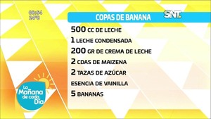 Cocina de la Mañana de Cada Día: Postre de Banana en copas - SNT