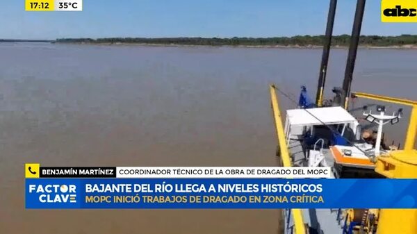 Bajante del río llega a niveles históricos - Factor Clave - ABC Color