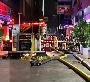 Incendio importante en un shopping de Ciudad del Este