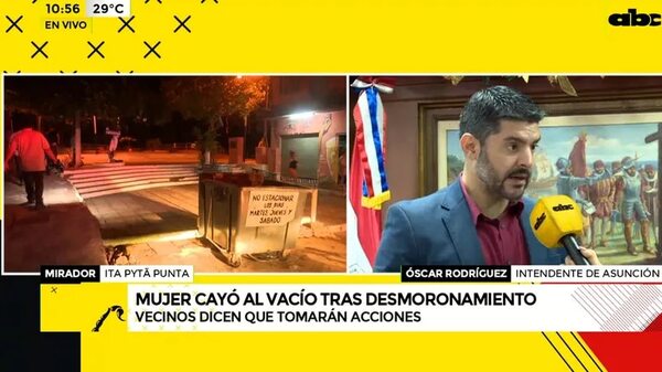 Mujer cayó desde mirador de Itá Pytã Punta - ABC Noticias - ABC Color