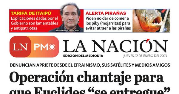 La Nación / LN PM: edición mediodía del 12 de enero