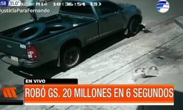 Robó millonario monto en solo unos segundos - Paraguaype.com