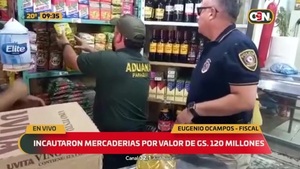 Incautaron mercaderías por valor de Gs. 120 millones - C9N