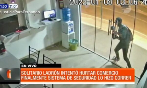 Intentó asaltar un comercio, pero el sistema de seguridad lo hizo correr - Paraguaype.com