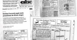 La Nación / Los vuelos de Efraín y las facturas de Yacyretá que fueron cambiadas