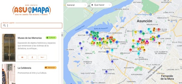 Cafeterías, discotecas y museos: Encontrá lugares para visitar con el "Asu Mapa" - Megacadena — Últimas Noticias de Paraguay