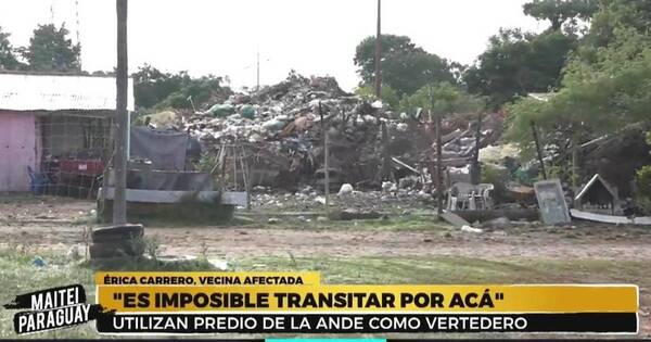 La Nación / Vecinos de San Lorenzo denuncian que predio de la Ande es utilizado como vertedero
