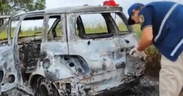 La Nación / Sicariato en PJC: hallan vehículo incinerado que habría sido utilizado por asesinos