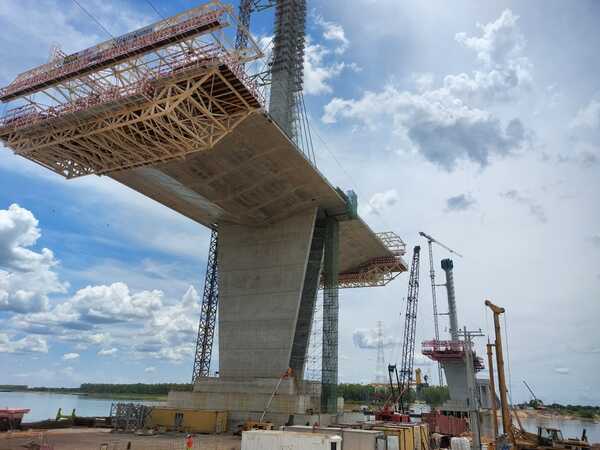 Puente Héroes del Chaco, con un 78% de avance general | 1000 Noticias