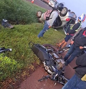 Joven motociclista murió tras ser arrastrado por unos 50 metros - ABC en el Este - ABC Color