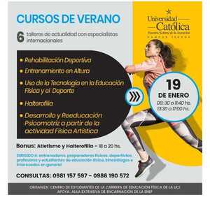 UCI invita a su curso de verano: Actividad física, deportes y bienestar integral