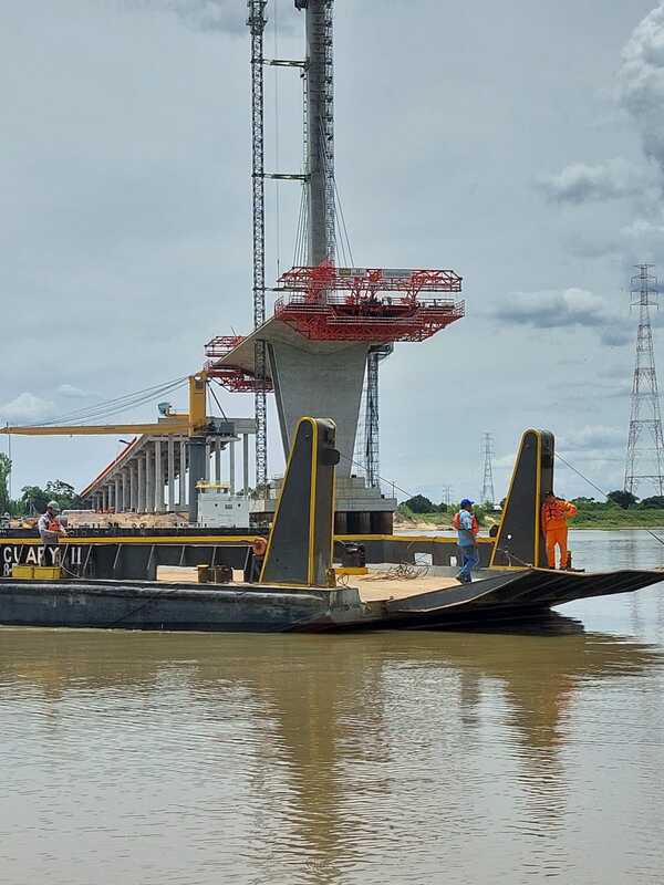 Reportan 80% de avance en obras del puente Héroes del Chaco - trece