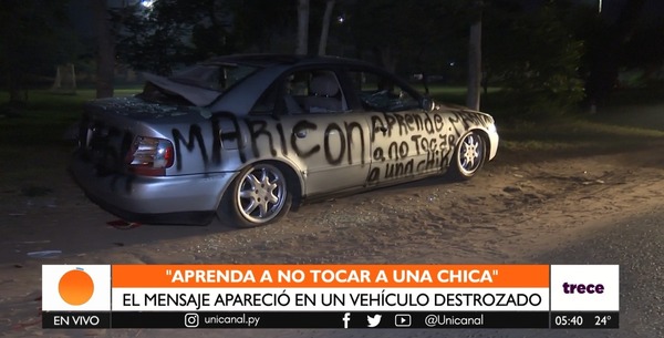 Cansada de los maltratos, mujer habría destrozado vehículo de su pareja - trece