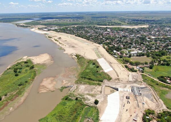 Llegan más componentes a la zona de obras de la Defensa Costera de Pilar